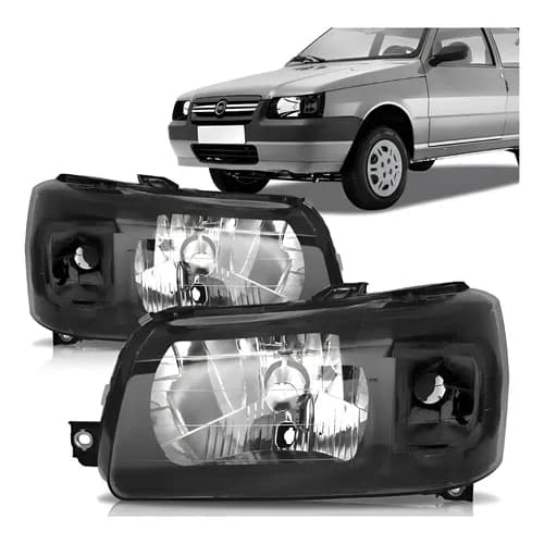 FAROL UNO MASCARA NEGRA 2004 ate 2013 FIORINO 2004 ate 2013  UNO QUADRADO FRENTE PITBULL CARRO