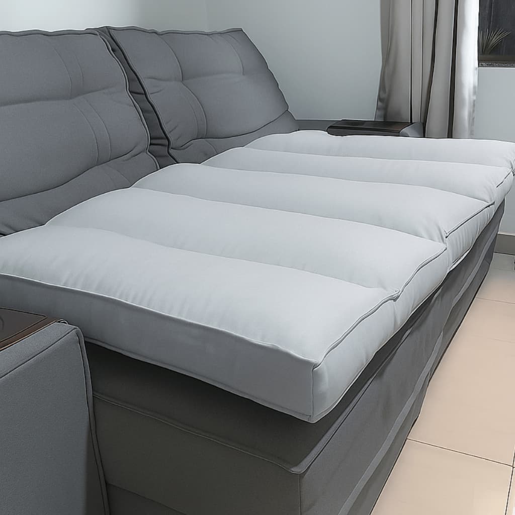 Pillow Top Sofá Retrátil e Reclinável Wavy 220x100x12cm Lavável em Máquina -Espumas e Fibras