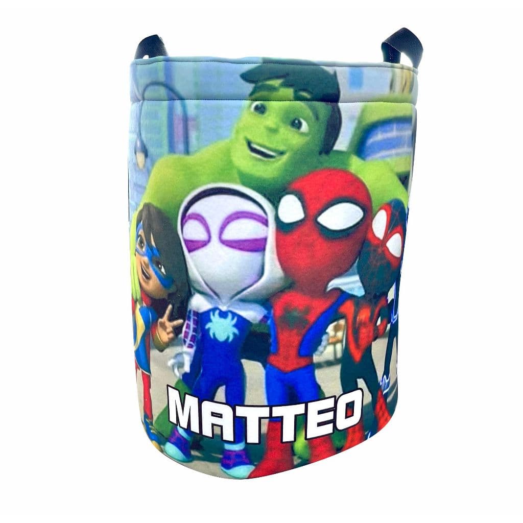 Cesto Organizador Personalizado com o nome Spidey e seus amigos espetaculares