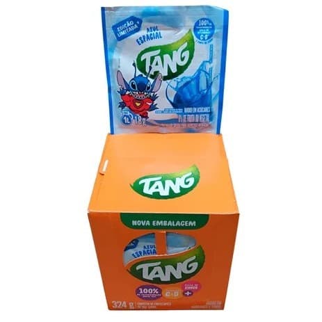 Tang Stitch  Azul Espacial, Refresco em Pó, Caixa com 15 Unidades de 18g, tendência tik tok dia das crianças