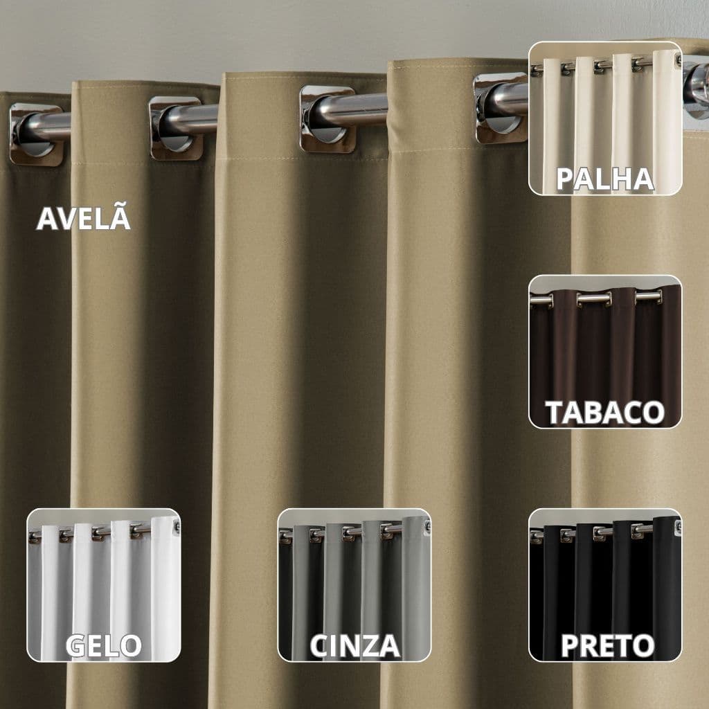 Cortina Blackout Em Tecido 2 80 X 1 70 (L x A) Janela Sala Quarto