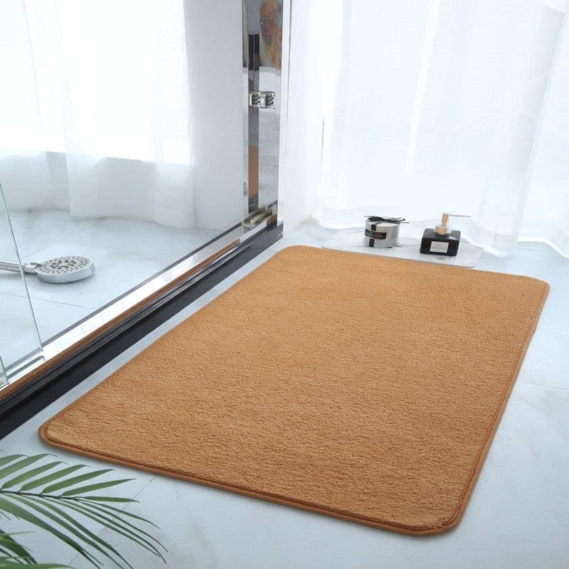 Kit Tapete Liso Felpudo Macio Grosso Peludo 50x70cme Antiderrapante para Porta ou Banheiro
