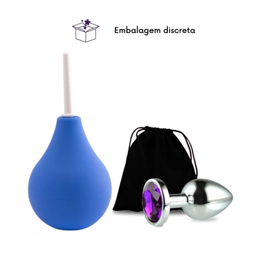 Kit Ducha Higiênica Íntima Grande + Plug Anal Tamanho P