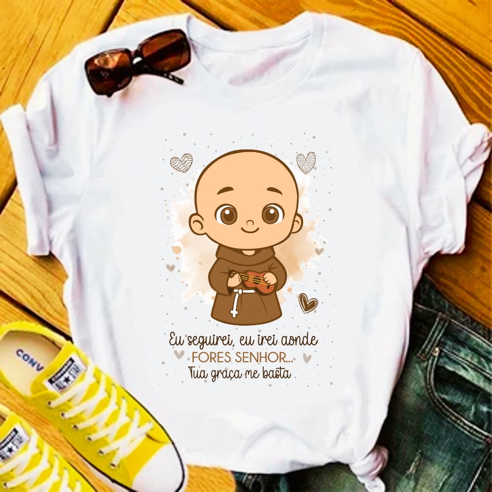CAMISETA FREI GILSON EU SEGUIREI, EU IREI AONDE FORES SENHOR