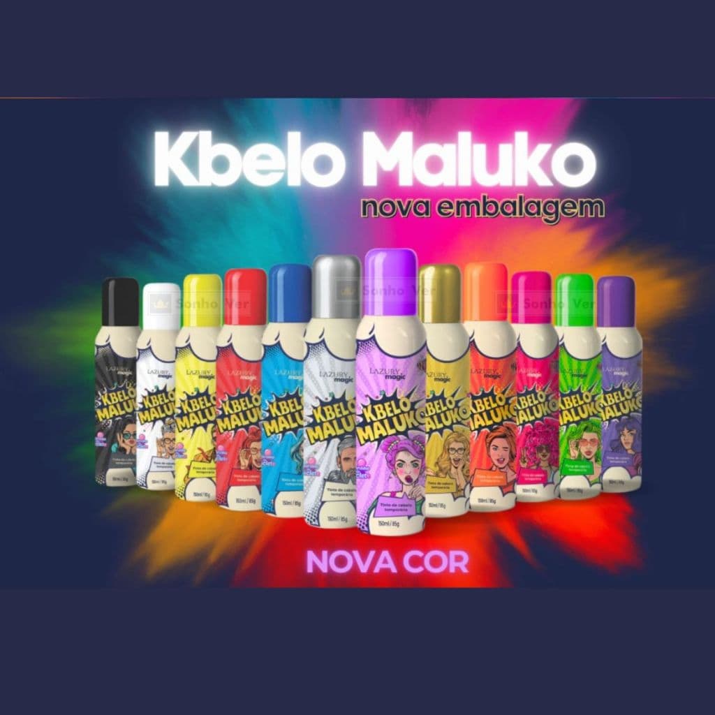 Tinta Spray Temporária para Colorir Cabelos 150ml