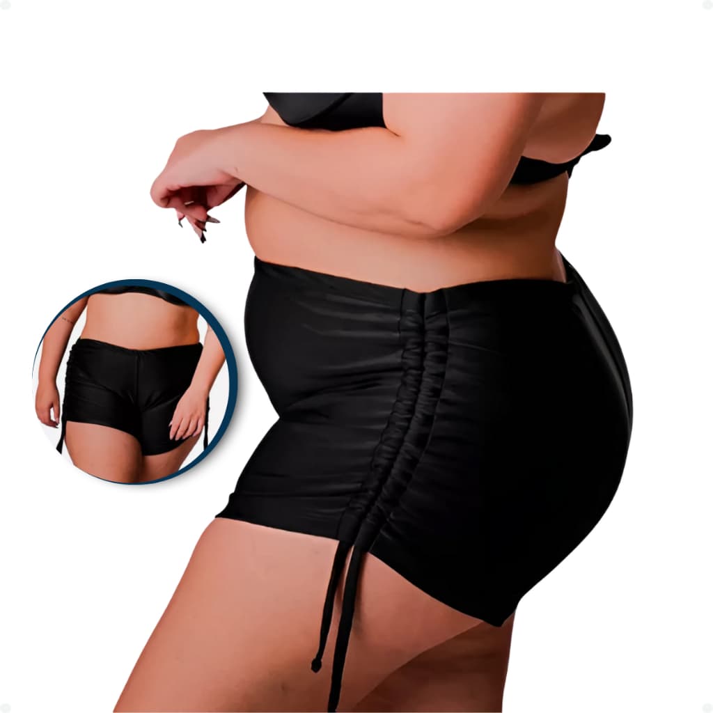 Short Biquíni Plus Size Forrado Proteção Uv50 Confortavel