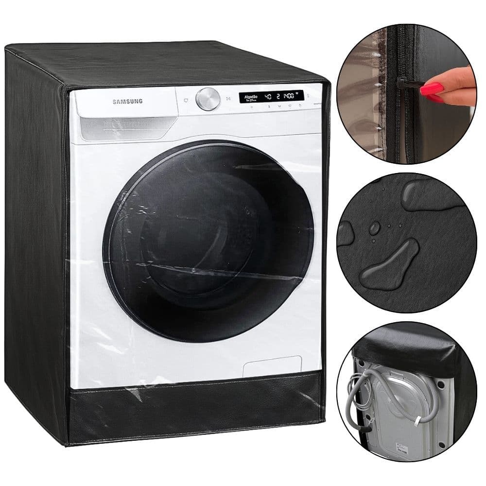 Capa Lava e Seca Samsung Wd13t Impermeavel Reforçada Corino Abertura Frontal Transparente com Ziper