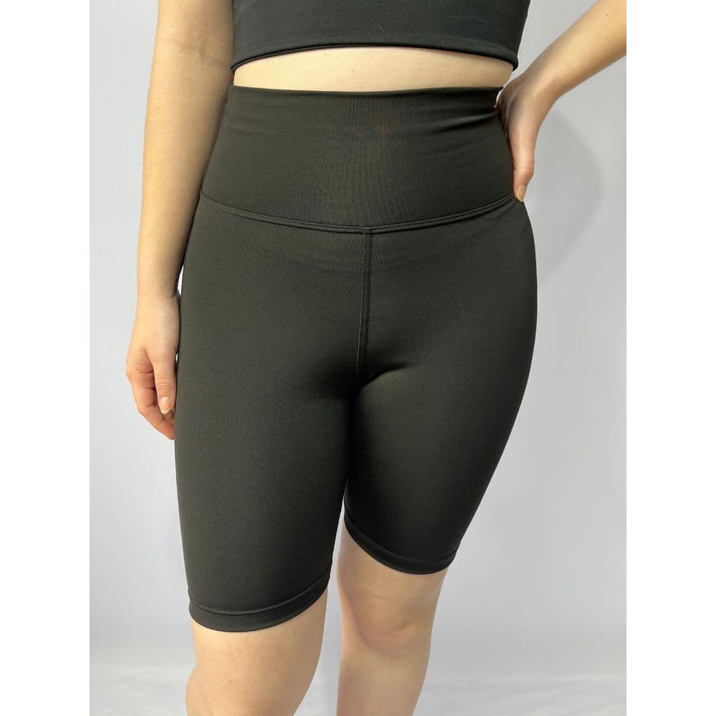 Bermuda Ciclista Suplex power cintura alta Feminino  Fitness Liso Comprido dia a dia