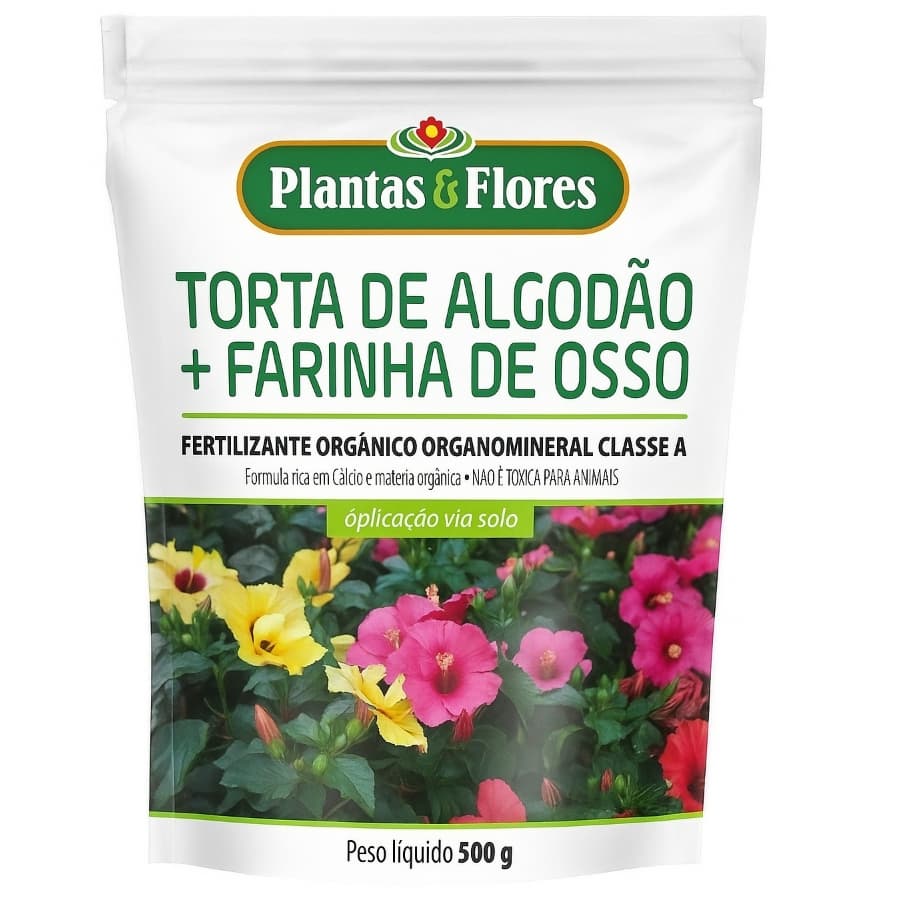 Plantas&flores Torta Algodão + Farinha De Osso 500g - Bonigo