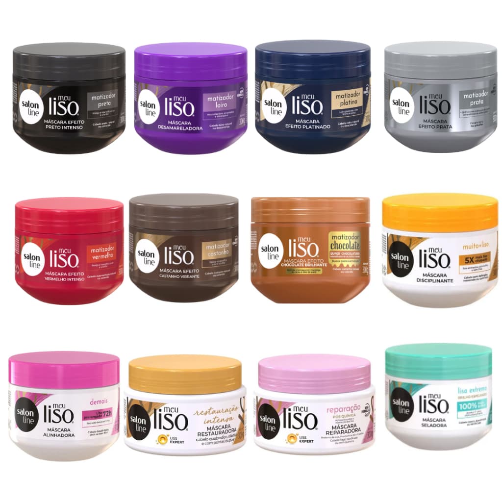 Máscara De Hidratação/Matizadora/Blindagem Salon Line Meu Liso 300g A Escolher