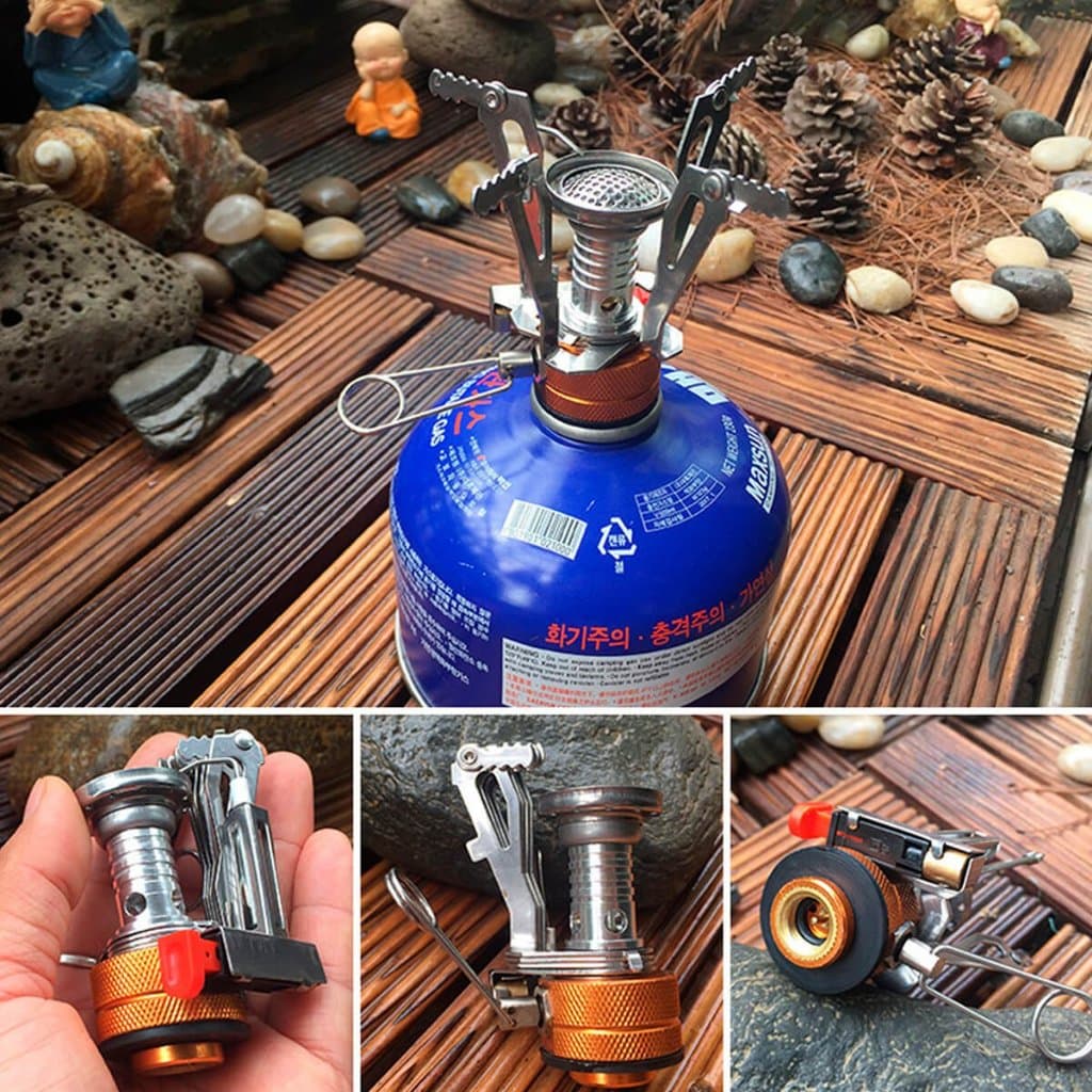 Mini Fogareiro Portátil Acendimento Automático  Pescarias Acampamentos