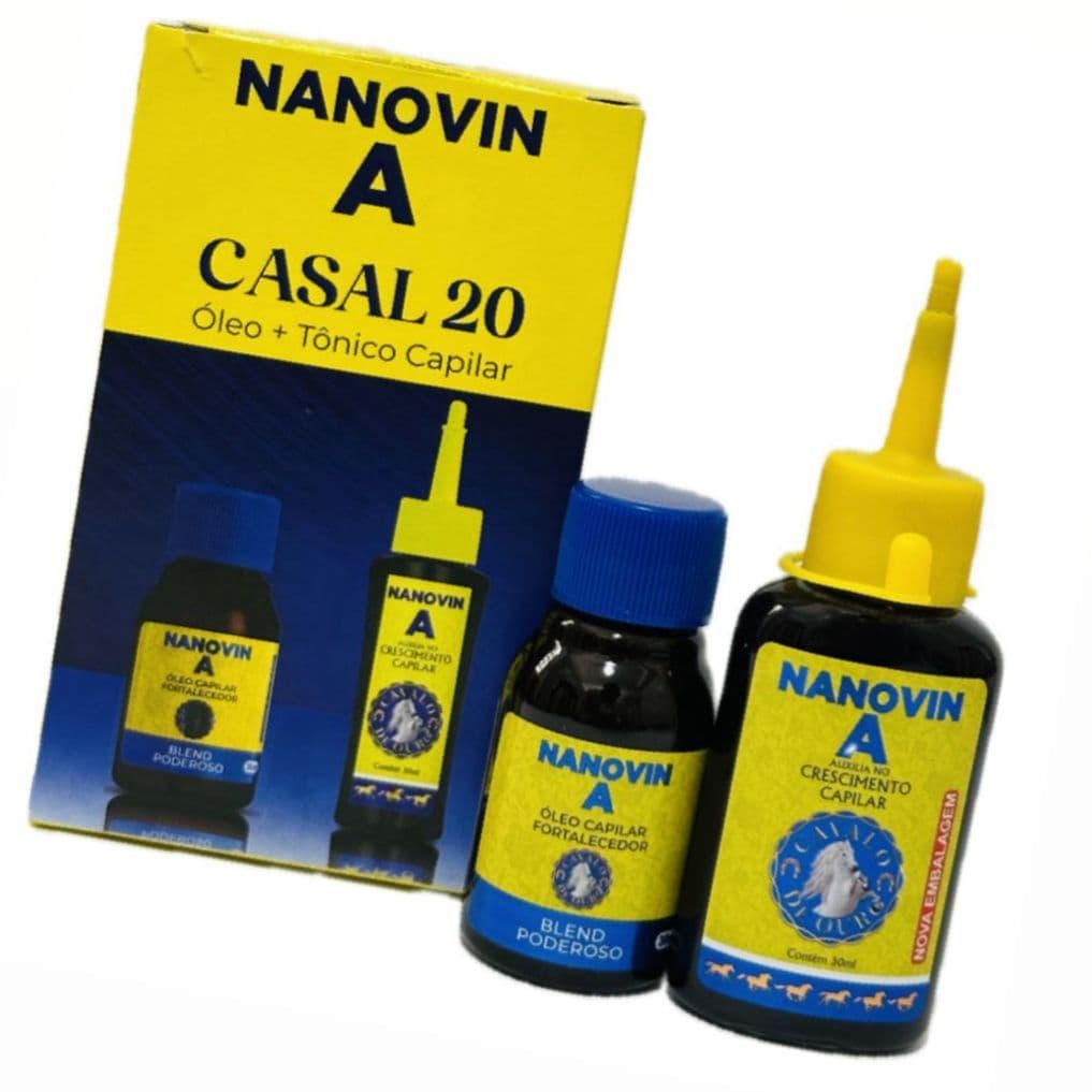 Nanovin A Casal 20 Crescimento Capilar Anti Queda 2x30 ml