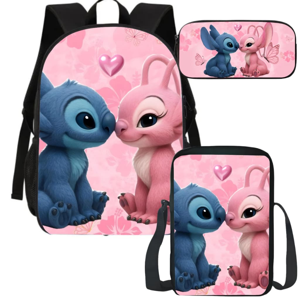 Itens Escolares Infantil Alienígena Azul Mochila Estojo Lancheira