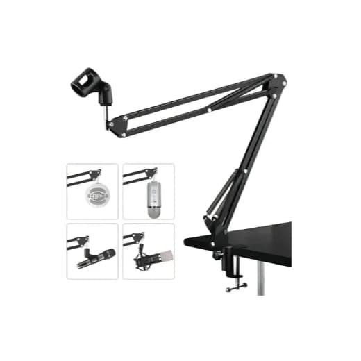 Suporte Pedestal Braço Articulado De Mesa Para Microfone
