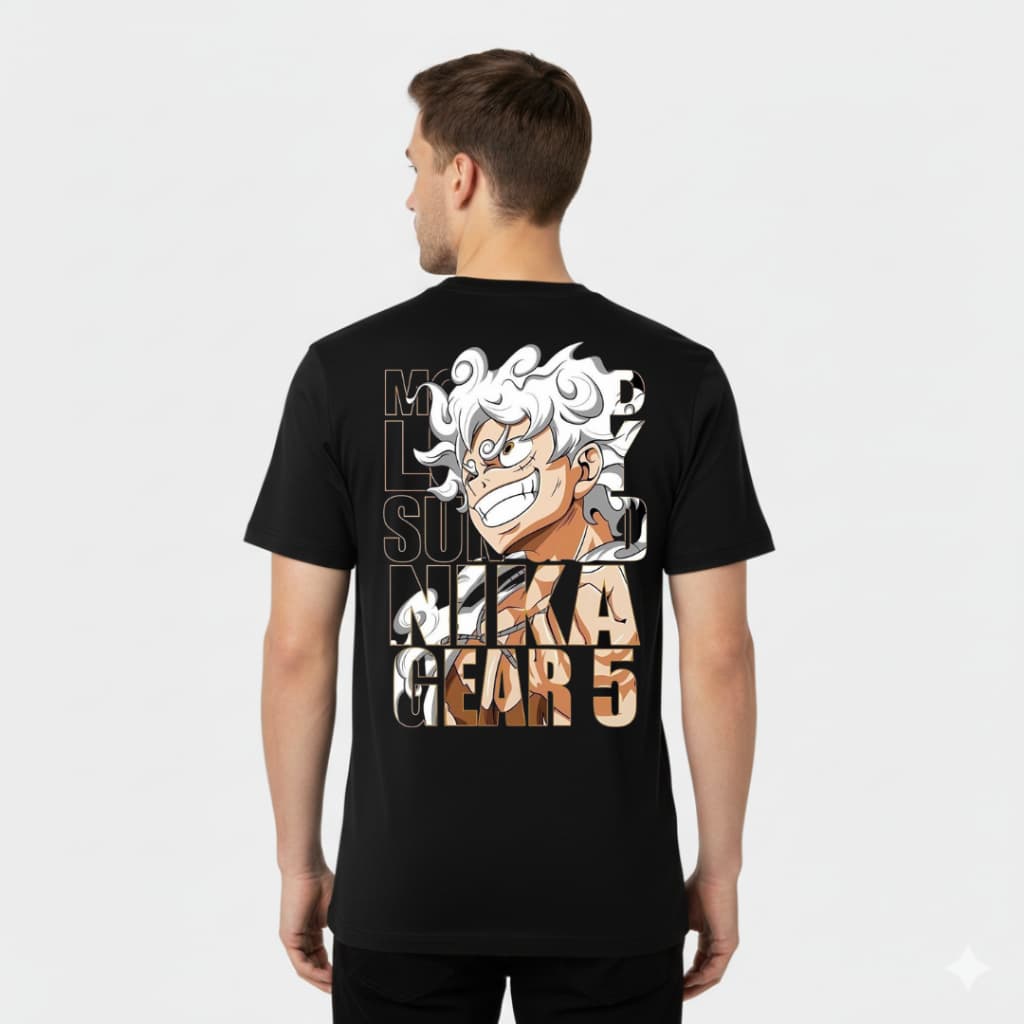 Camiseta Masculina Unissex Estilo Streetwear Plus Size Oversized Anime One Piece Luffy - 100% Algodão