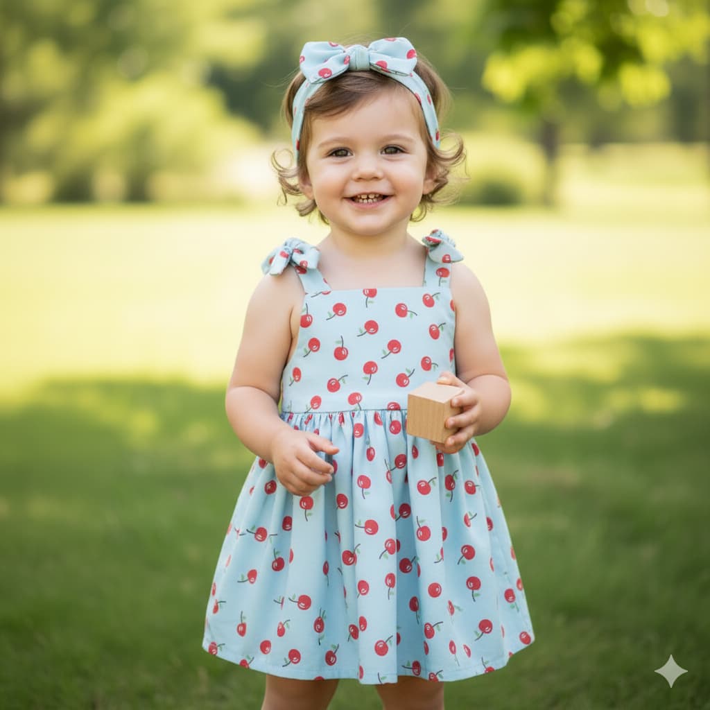 Vestido Infantil Menina Estampado Verão Alça Regulavel