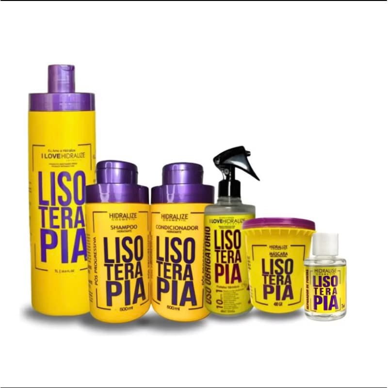 Kit Linha Completa Hidralize Progressiva Profissional Lisoterapia Sh Condicionador Reconstrução Uso Obrigatório Óleo