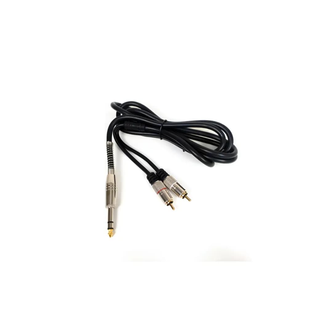 Cabo Áudio Plug 2 Rca + P10 Estéreo Profissional 24k 1,8m
