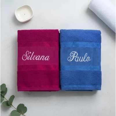 Toalha De Banho Personalizada Com Nome Bordado - Kit com 95 Unidades