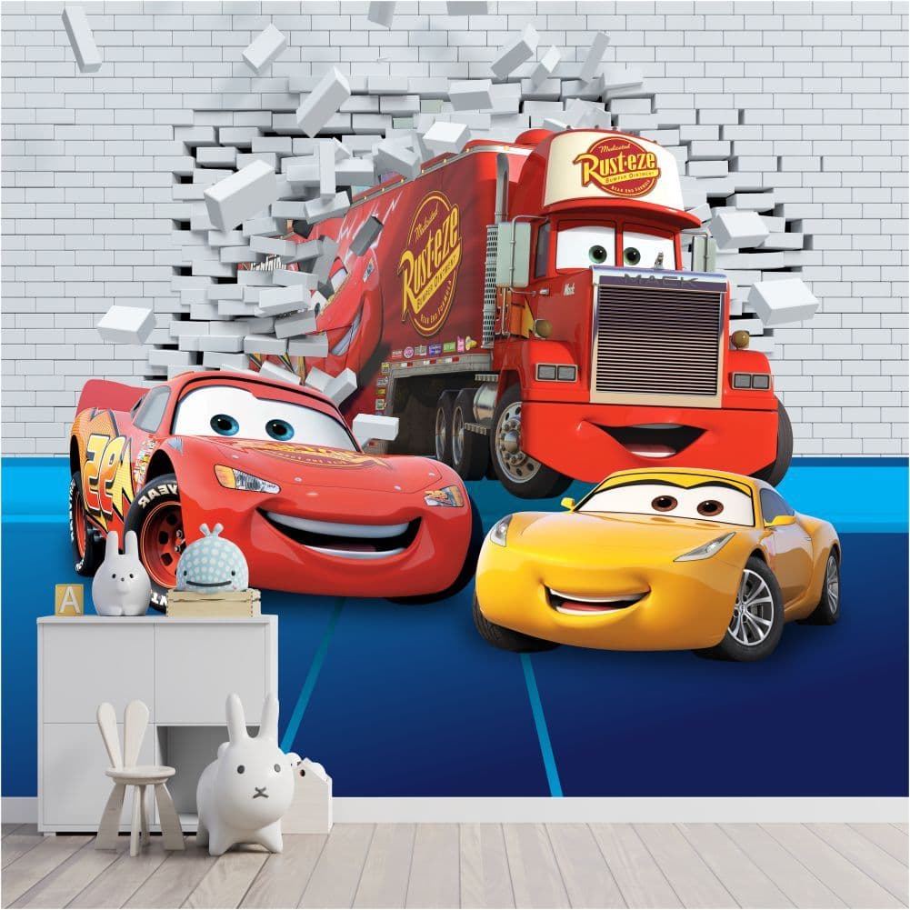 Papel de Parede Adesivo McQueen Painel - Quarto Infantil Menino