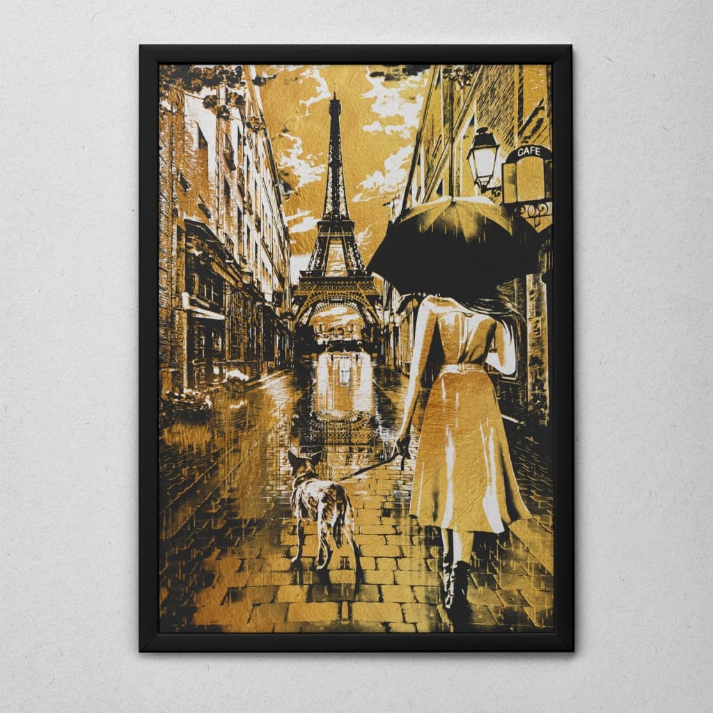 Quadro Coleção Black and Gold Pinturas BG05-07