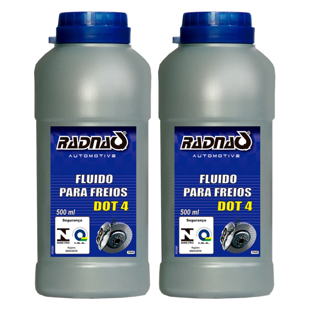 Kit 2 Fluído Óleo De Freio Dot 4 Original Radnaq 500ml