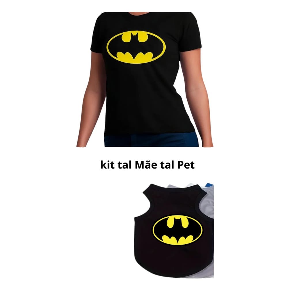 Kit Tal Mãe Tal Pet Camiseta Feminina Roupa de Pet Pequeno Porte Mãe de Pet Roupinha de Cachorro