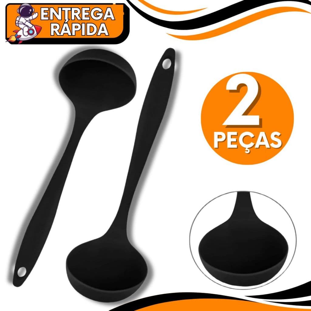 Concha De Feijão Silicone Utensílio de Cozinha 28,5cm Não Risca Panela Alta Qualidade Resistente Temperatura alta