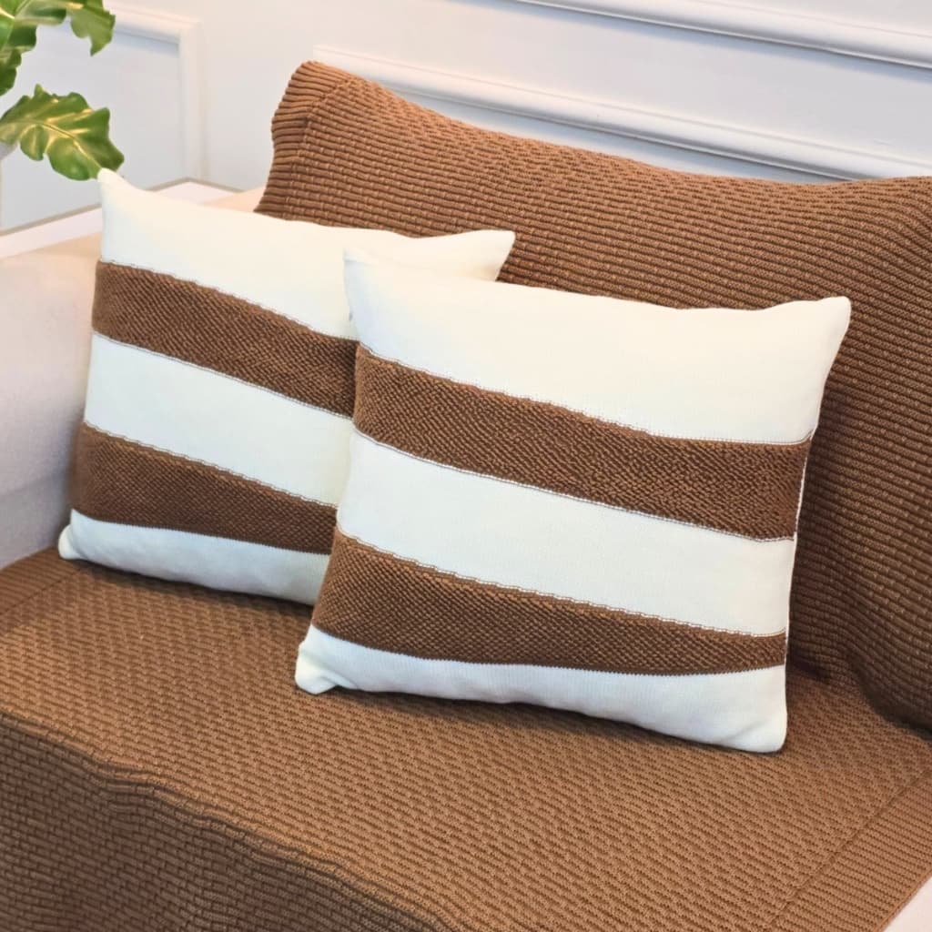 Capa de Almofada Tricot Decorativa Sofá Cama Siena Home Decor 45x45cm