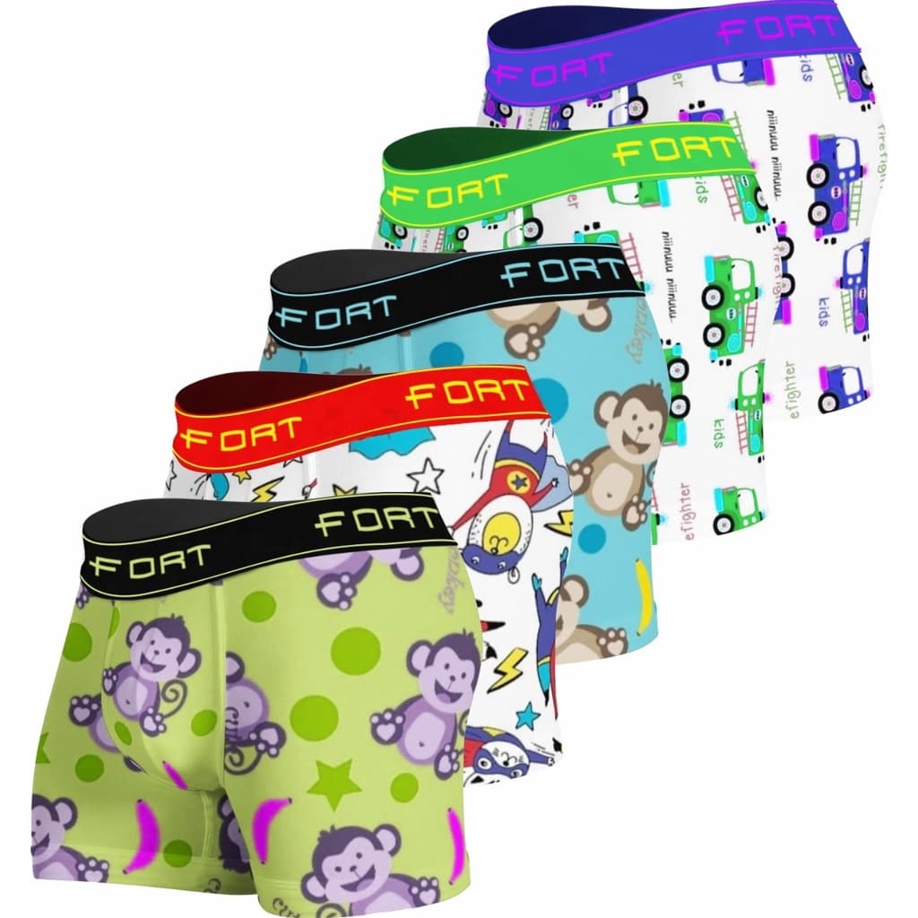 Kit 3 Cuecas Boxer Infantil Menino Microfibra Estampada