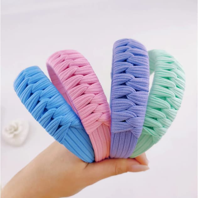 TIARA Trançada em tecido canelado | cores variadas, lindas, acessórios feminino