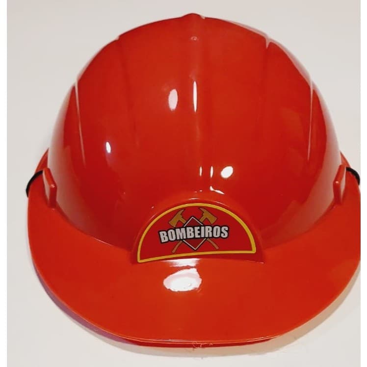 Capacete Infantil Bombeiro Fantasia Criança Acessório Festa Escolar