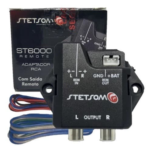 Conversor Adaptador De Fio Para Rca Stetsom St6000 Automotivo Possui Aterramento e Blindagem