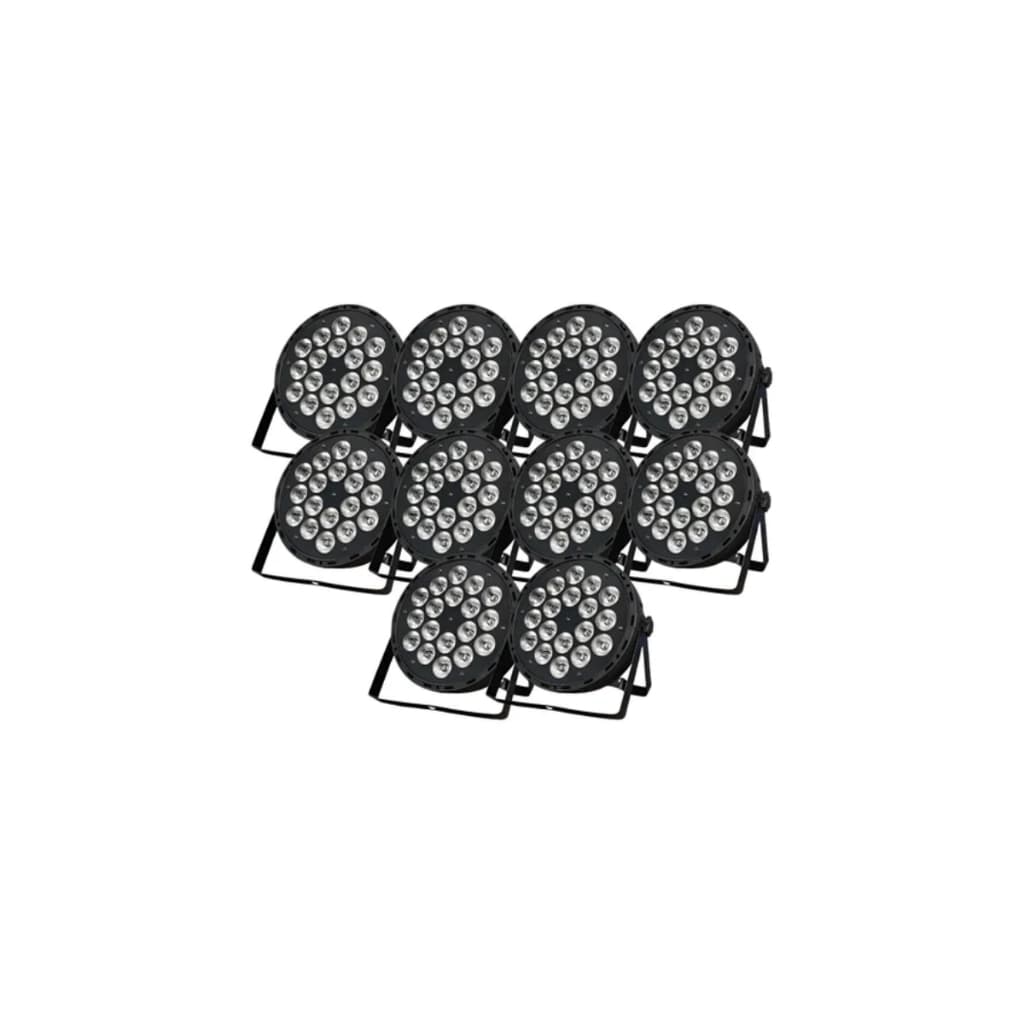 10 Canhao Refletor Par 18 Leds Rgbw 12w Quadriled Dmx 4in1