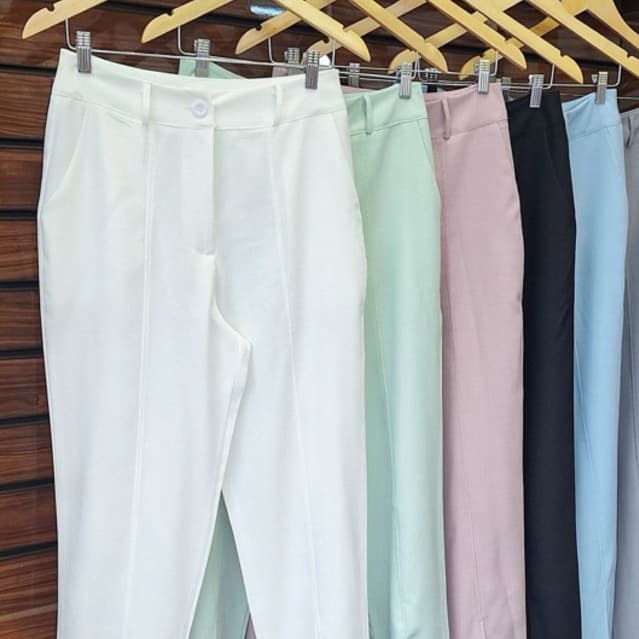 Calça reta alfaiataria feminina elegante Calça Social Trabalho Casual dia a dia
