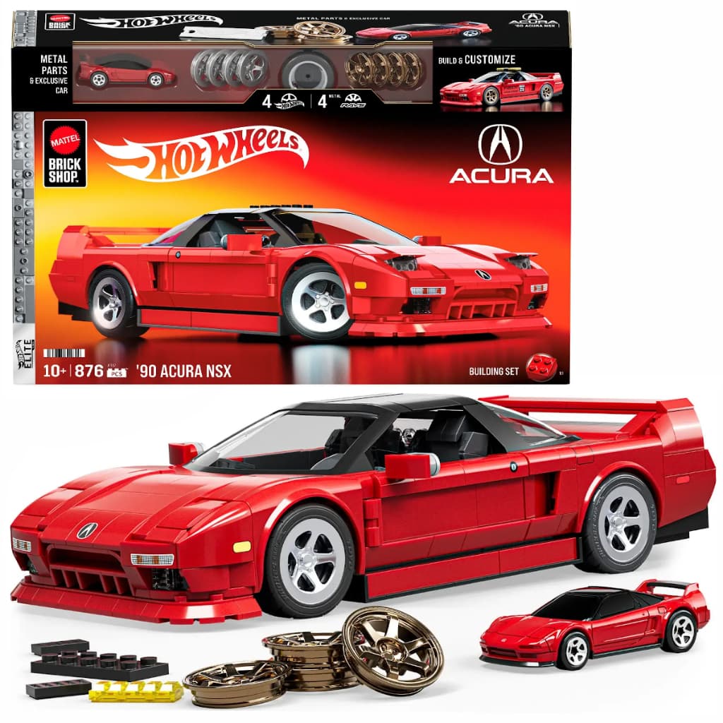 Carrinho Miniatura JDM Abre as Portas Honda Acura NSX Hot Wheels Brinquedo de Montar Presente Menino Dia das Crianças