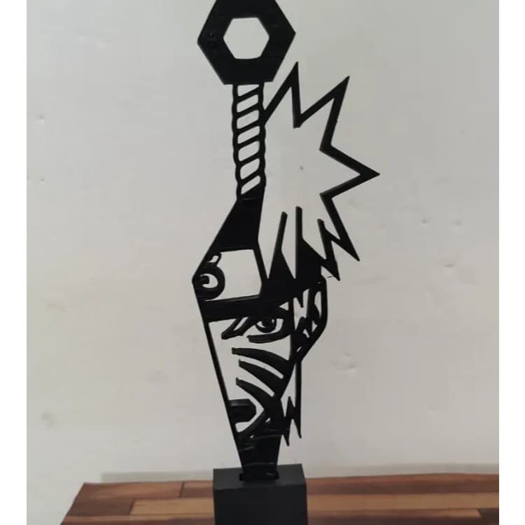 Naruto Kunai Arte de parede e Peça de mesa 2 em 1