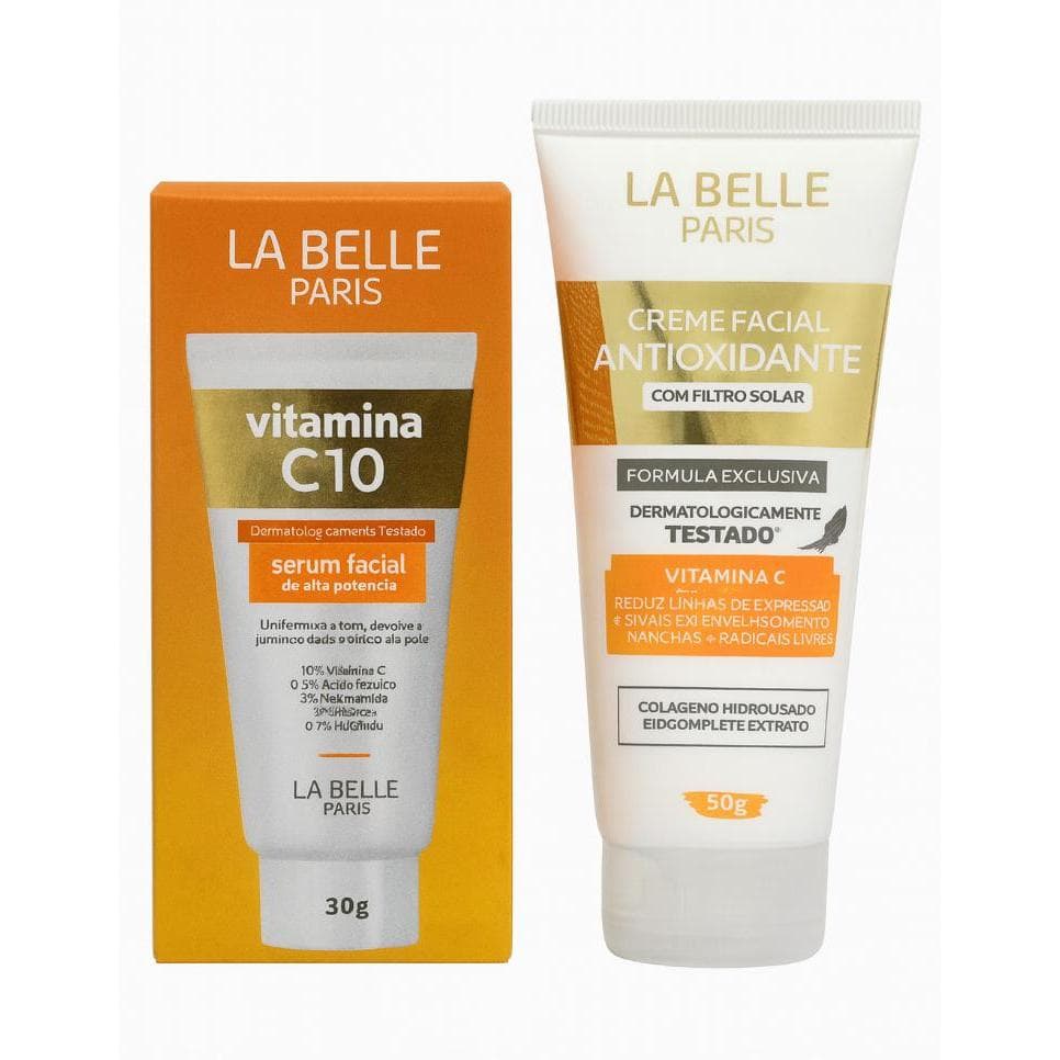Kit Facial La Belle Paris  Sérum Facial Vitamina C+Creme  Antioxidante