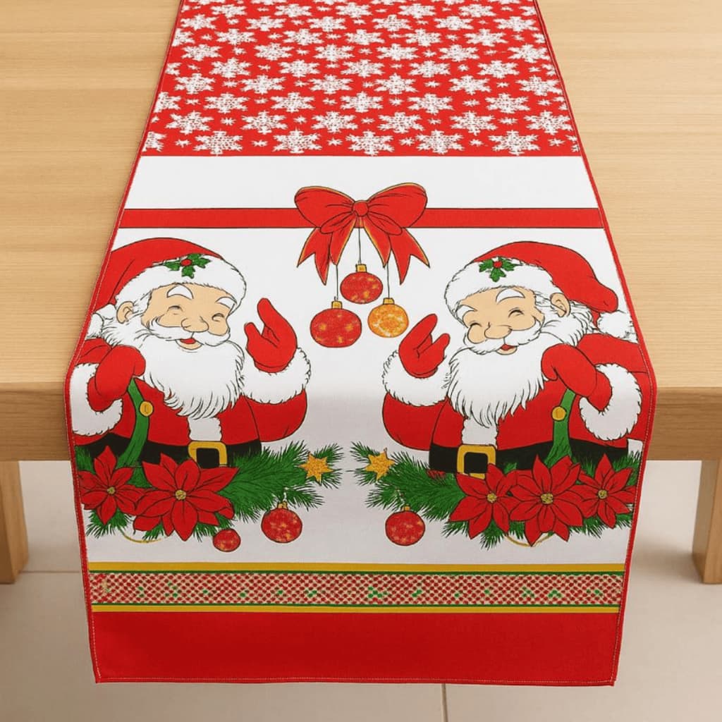 Caminho de Mesa de Natal Estampado – Decorativo e Charmoso