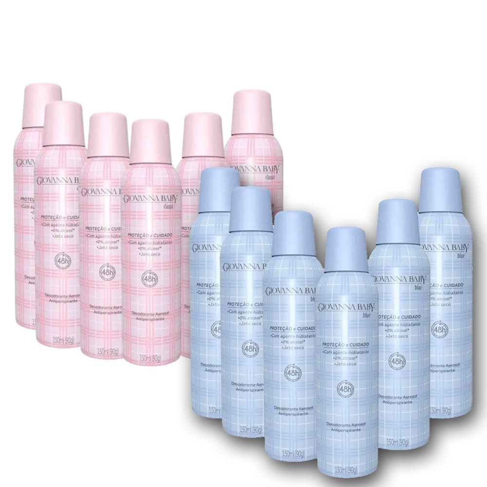 Desodorante Giovanna Baby Azul e Rosa