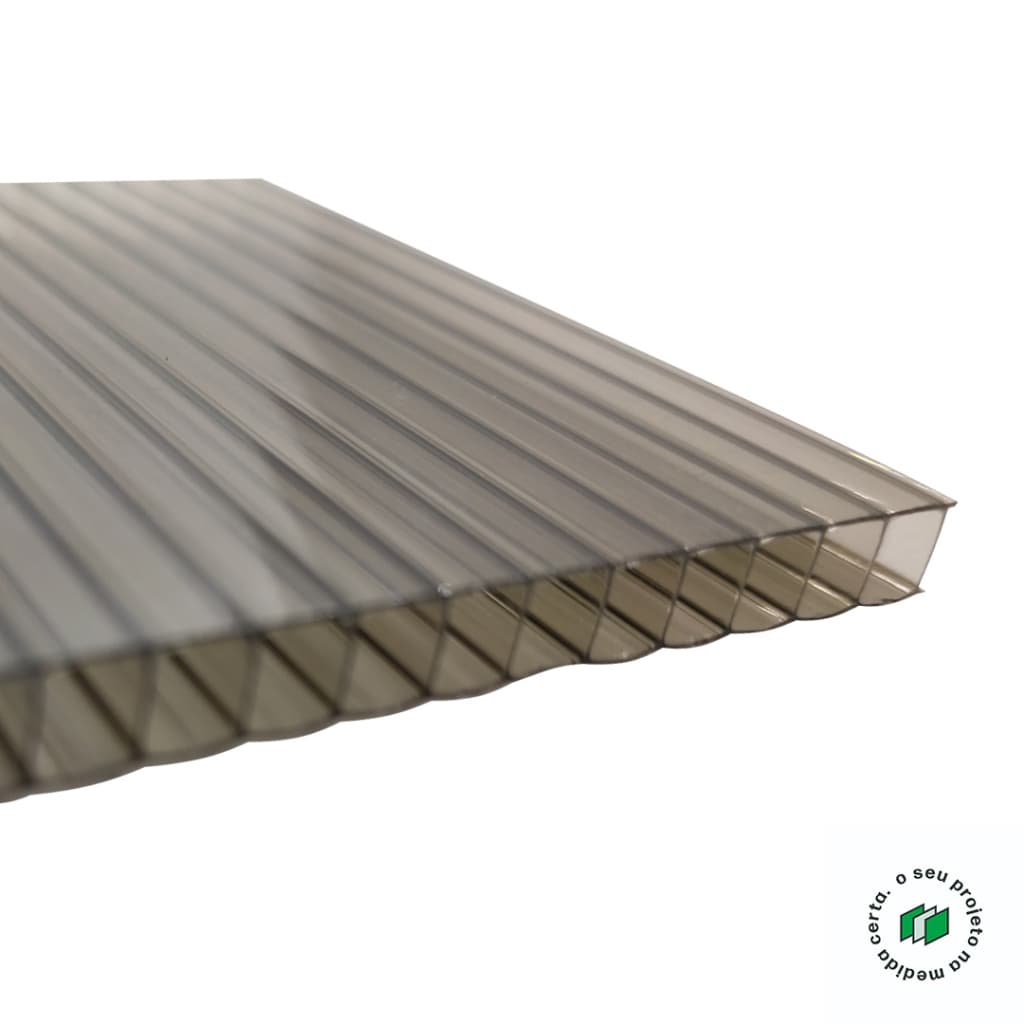 Placa Chapa Policarbonato Alveolar Toldo Cobertura 1,05 x 2,00 4mm
