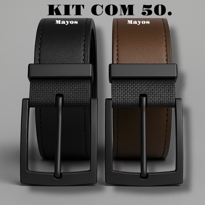 Kit 50 Cinto Masculino (DUAS CORES EM UM) Para Revenda Lojista.