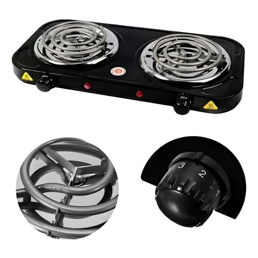 Fogareiro Elétrico Portátil 2 Bocas – ESPIRAL – 2000W 220v/110v