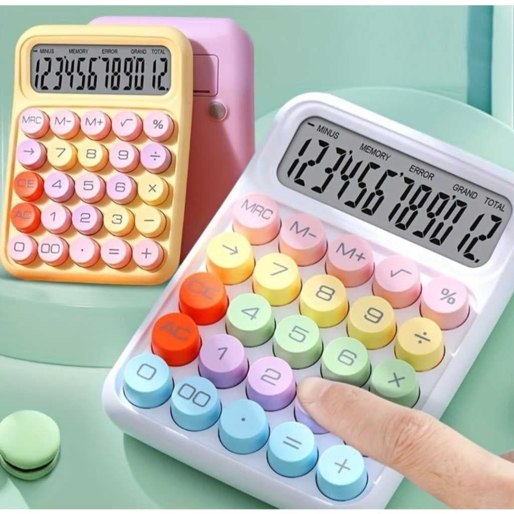 Calculadora Retro Teclas grandes e coloridas a Pilha