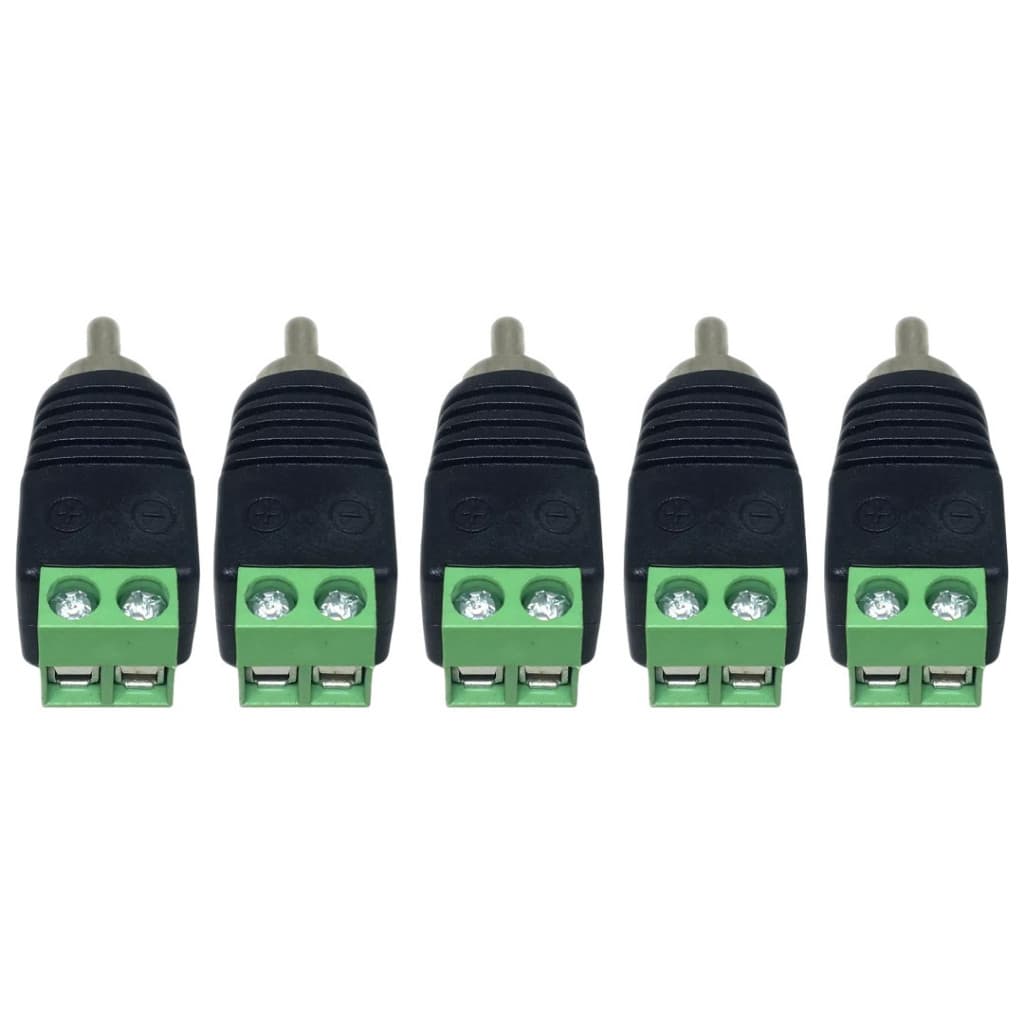 Conector RCA Macho com Borne 5 Peças
