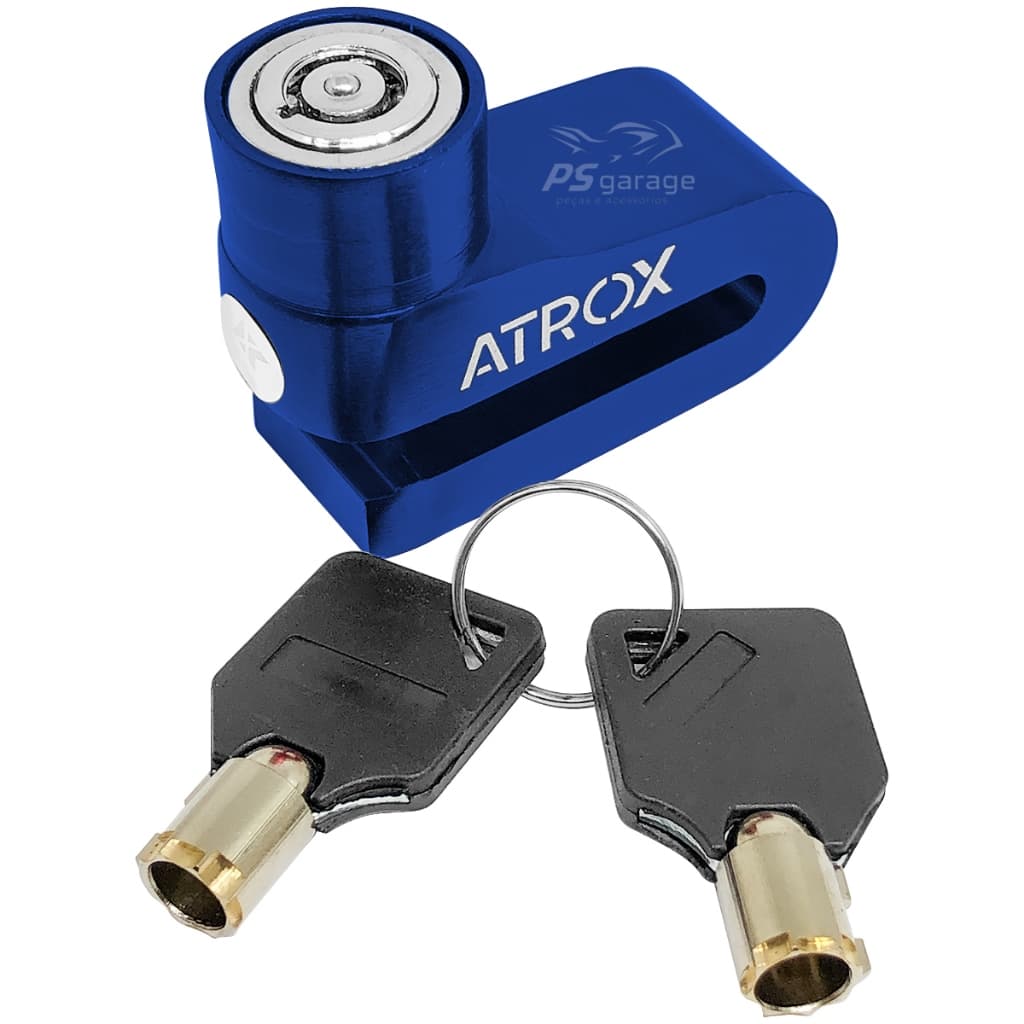 Trava P/ Disco De Freio De Moto Modelo Chato AZUL