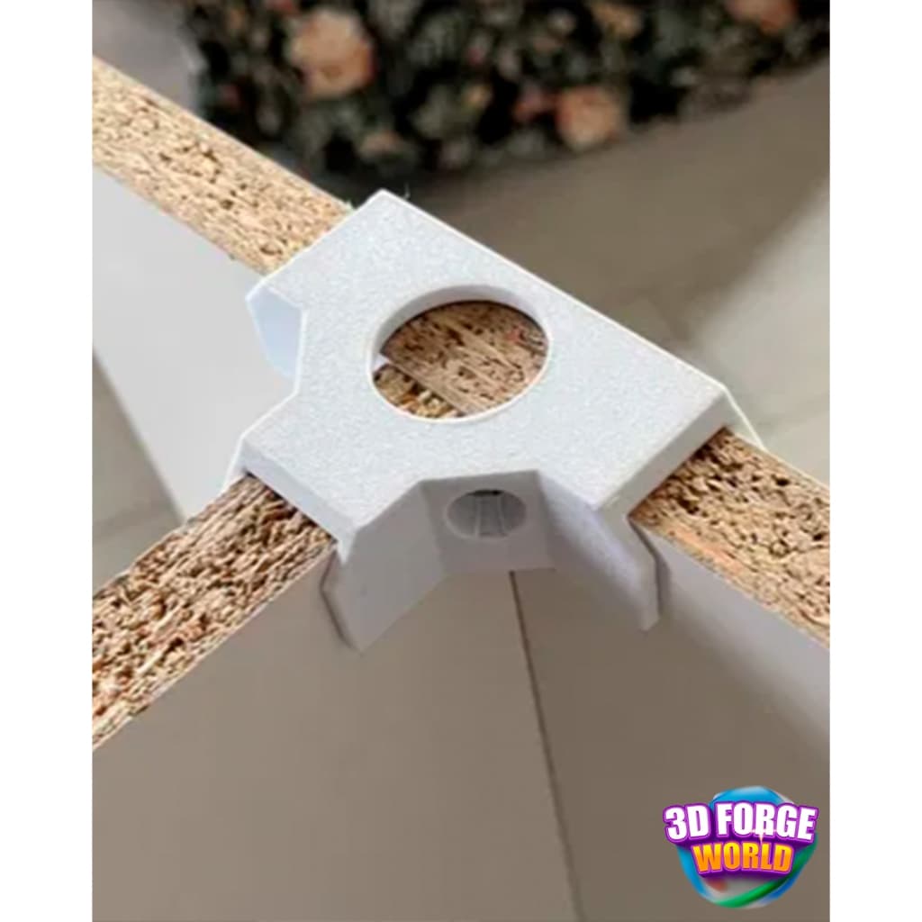 Sarrafo Cantoneira em T 90° para Marcenaria — Encaixe 18mm | Suporte “Terceira Mão”