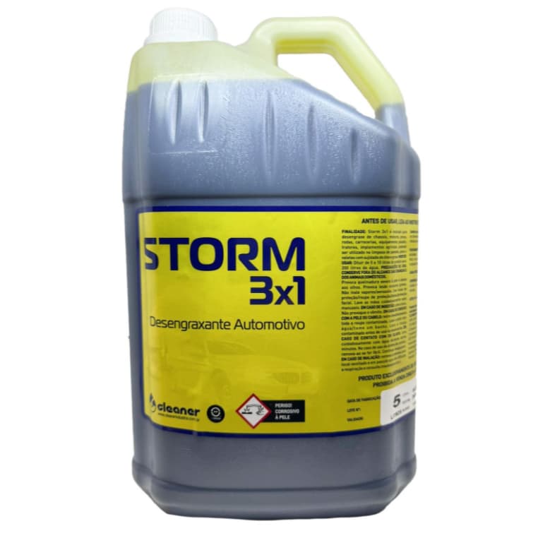 Shampoo Automotivo Desengraxante Desengordurante Storm 3x1 5 Litros - Cleaner