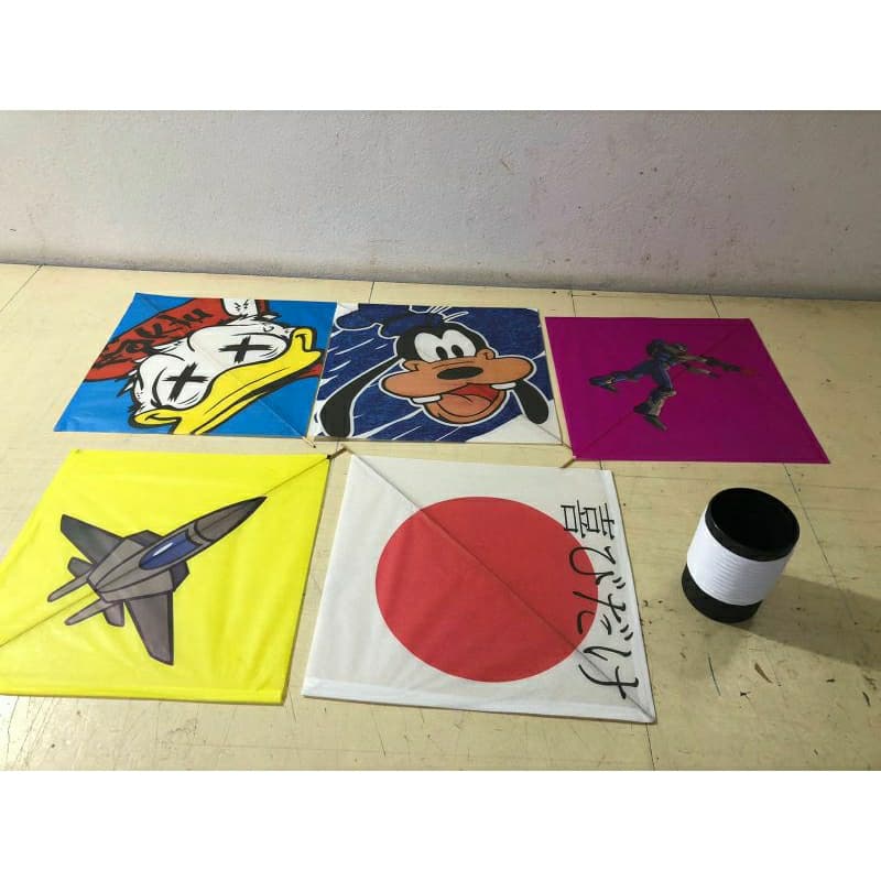 Kit 5 Mini Raia + Cone com linha 100 Jardas
