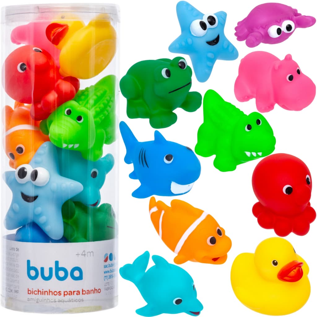 Bichinhos Para Banho Buba Brinquedos Aquático Banheira Bebe